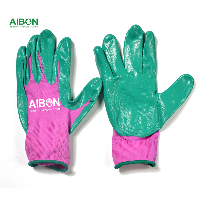 Nitrile Work Gloves Manufacturer - 13 Gauge Polyester Nylon Foam Coated Gloves
