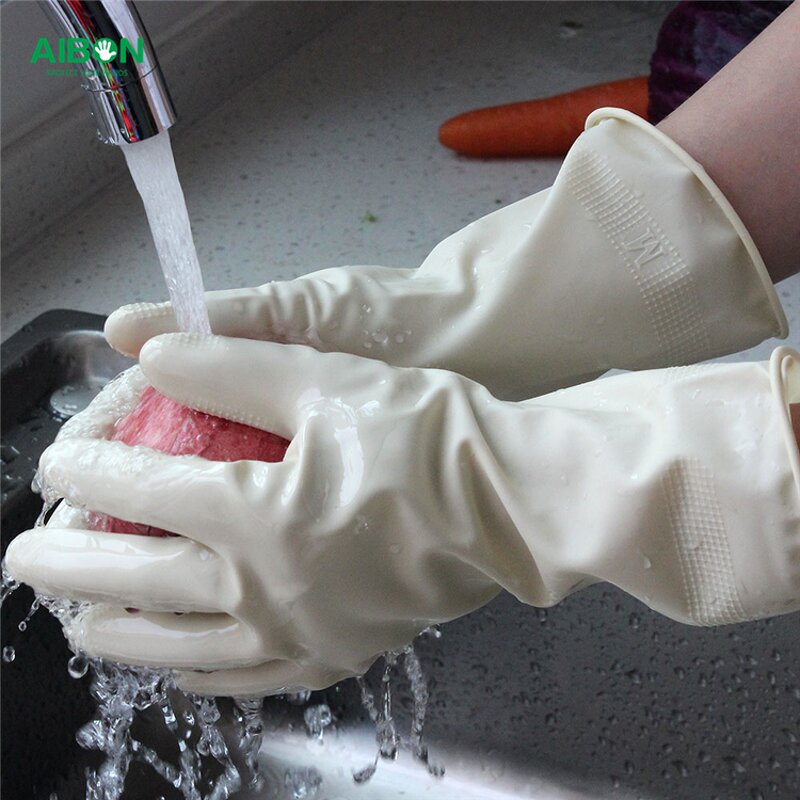 Household Rubber Gloves Manufacturer - Flock Lined Unlined Dish Cleaning Gloves