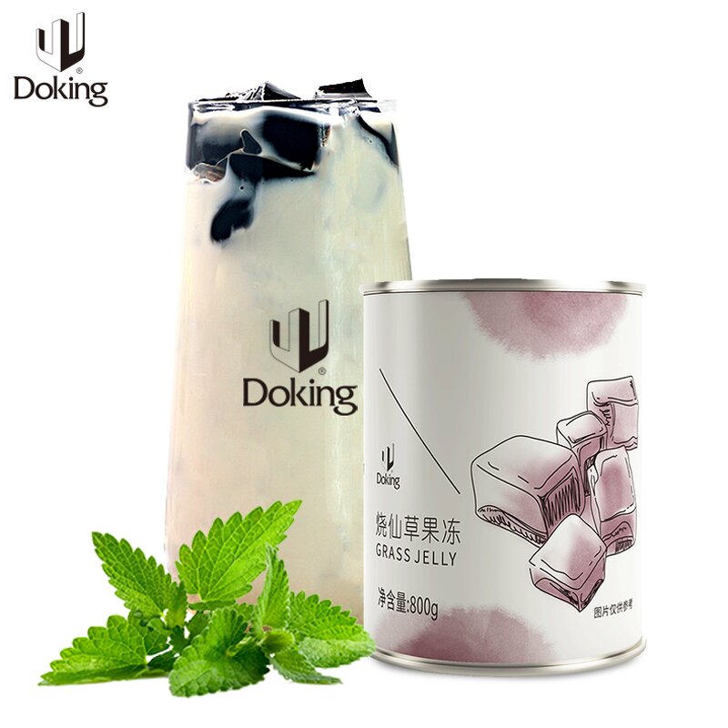 Grass Jelly Manufacturer - 800g Canned Sweet for Milk Tea Drinks