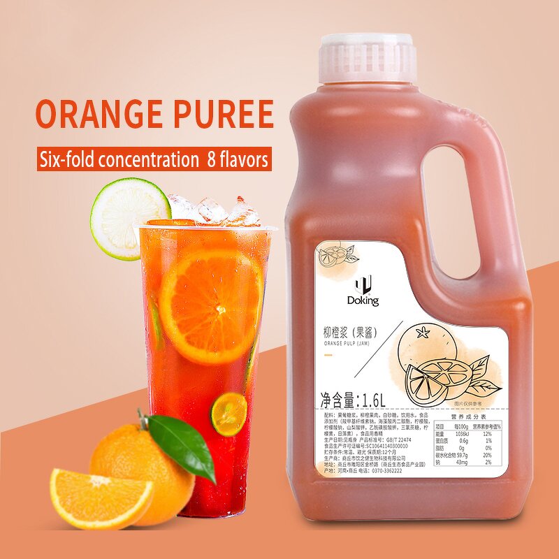 Orange Syrup Supplier - 1.6L Concentrated for Drink Cocktail