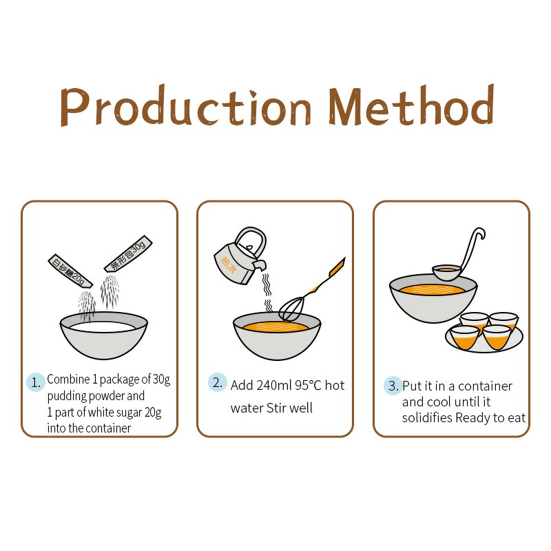 Pudding Powder Manufacturer - Small Bags Packaging Fruit Flavors