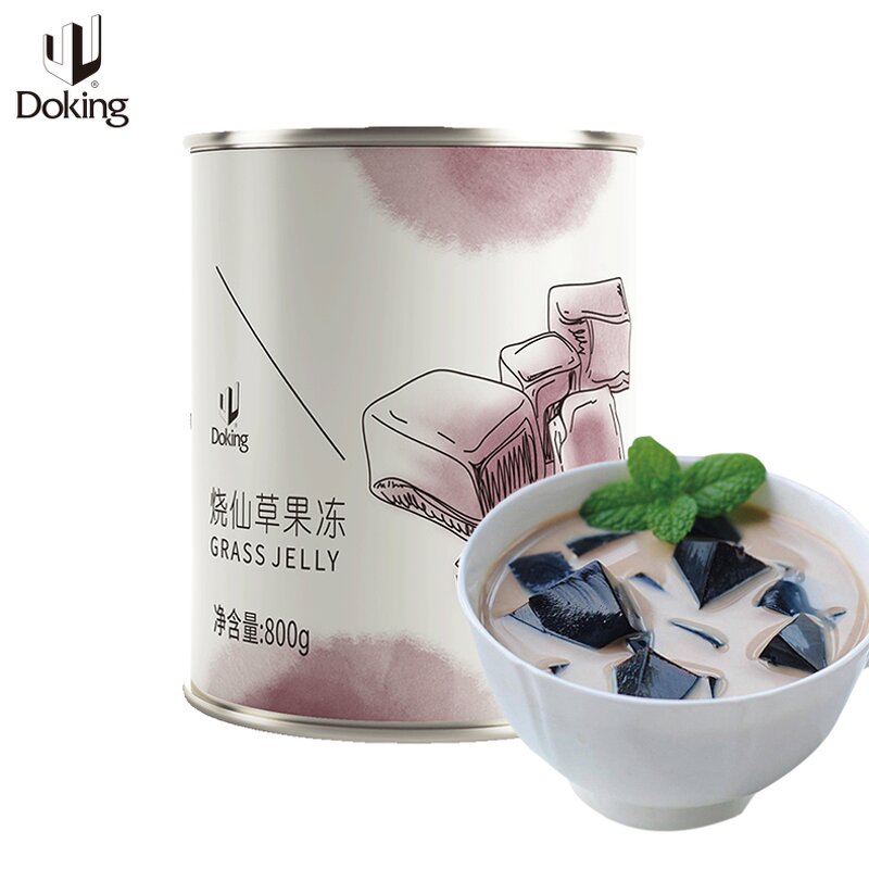 Grass Jelly Manufacturer - 800g Canned Sweet for Milk Tea Drinks