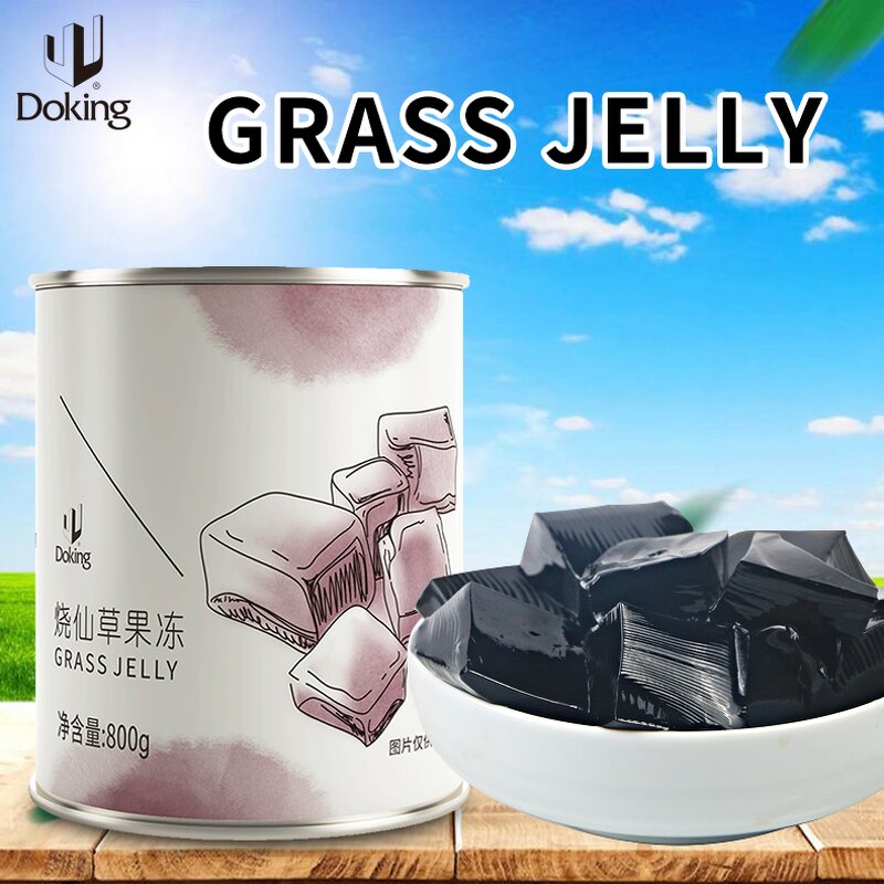 Grass Jelly Manufacturer - 800g Canned Sweet for Milk Tea Drinks