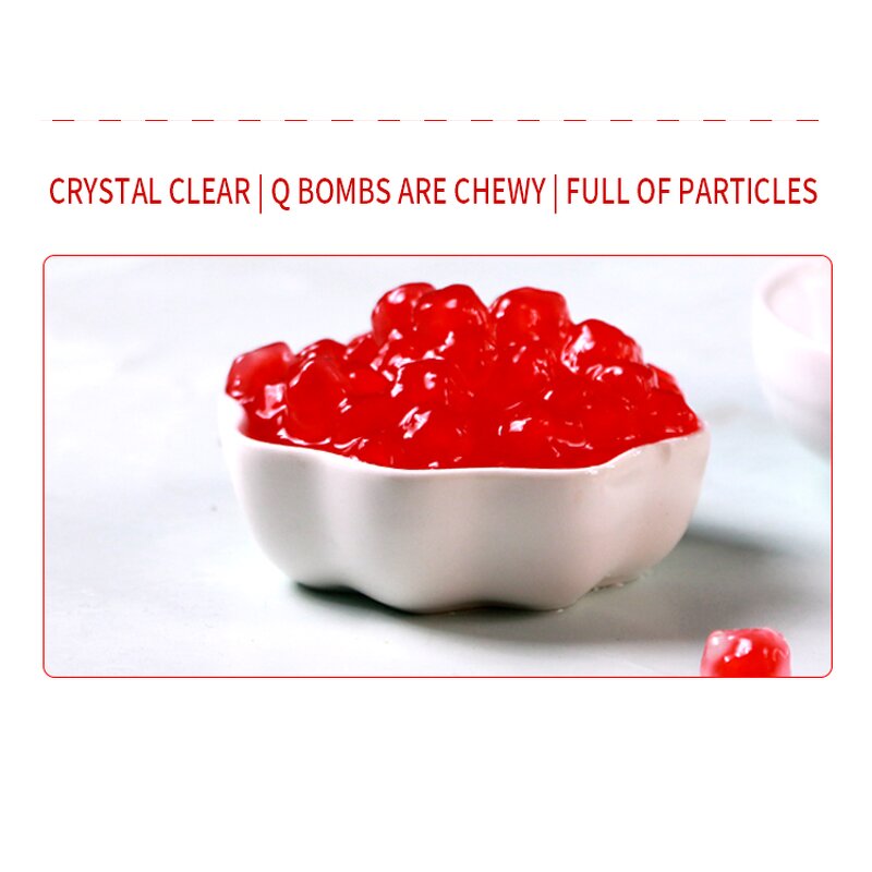 Popping Boba Manufacturer - Frozen Crispy Ruby Horseshoe Pearl