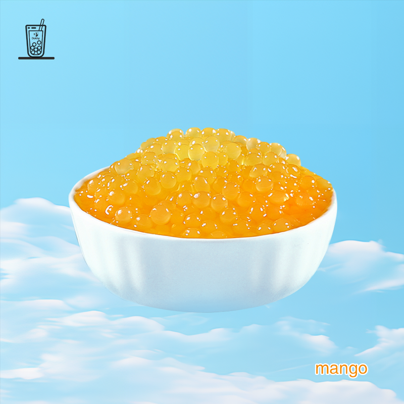 Mango Popping Boba Manufacturer - Caviar Shaped Pearl Bubble Tea