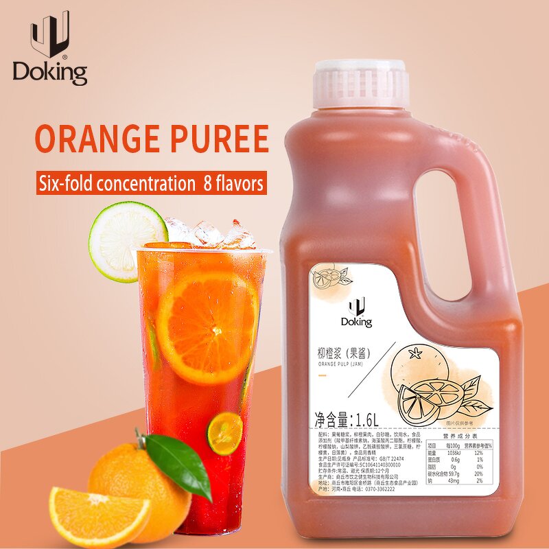 Orange Syrup Manufacturer - 1.6L 6 Times Concentrate for Bakery