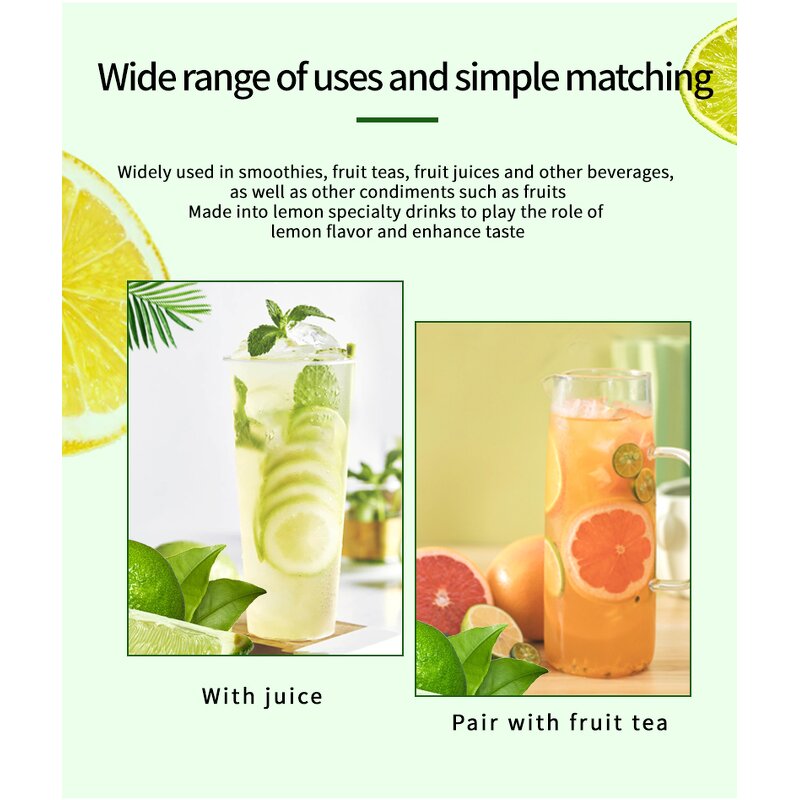 Lemon Syrup Supplier - Fructose Syrup for Tapioca Pearls