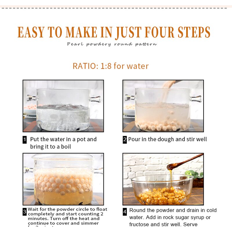 Black Tapioca Pearls Supplier - Quick Cooking Small Packages 30g