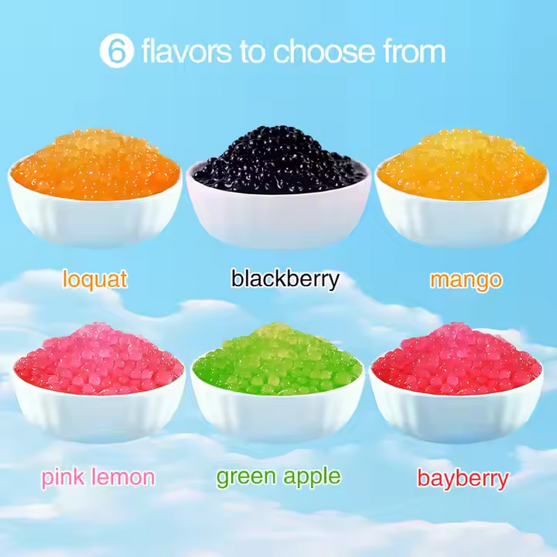 Mango Popping Boba Manufacturer - Caviar Shaped Pearl Bubble Tea