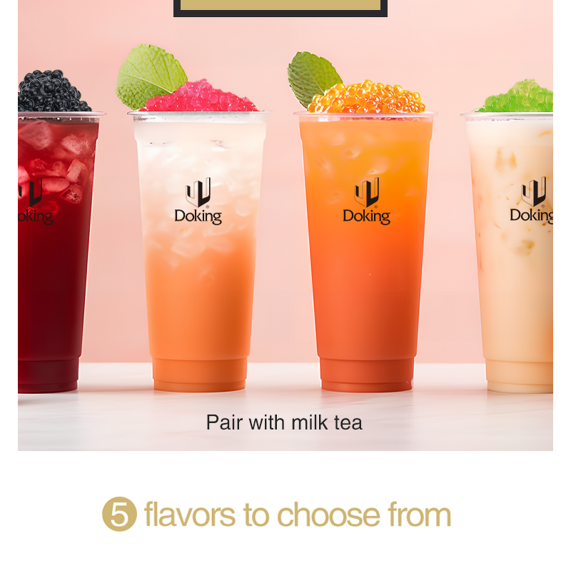 Mango Popping Boba Manufacturer - Caviar Shaped Pearl Bubble Tea