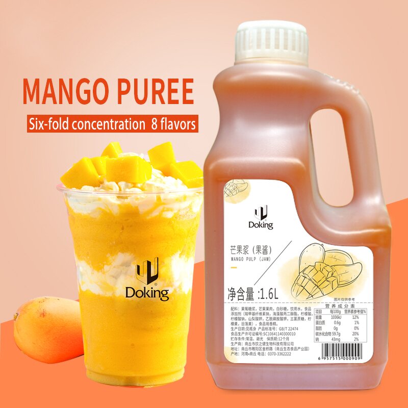 Mango Puree Manufacturer - 1.6L Sweet Concentrate for Milk Tea