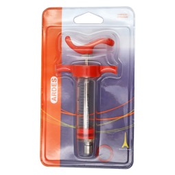 Animal Use Plastic Steel Veterinary Syringe Animal Injector 10ml 20ml for Cattle Sheep Pig Poultry