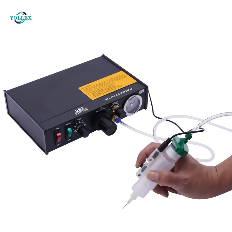 982 Auto Glue Dispenser AC 110v Automatic Solder Paste Liquid Adhesive Controller Dropper Machine Fluid Dispenser