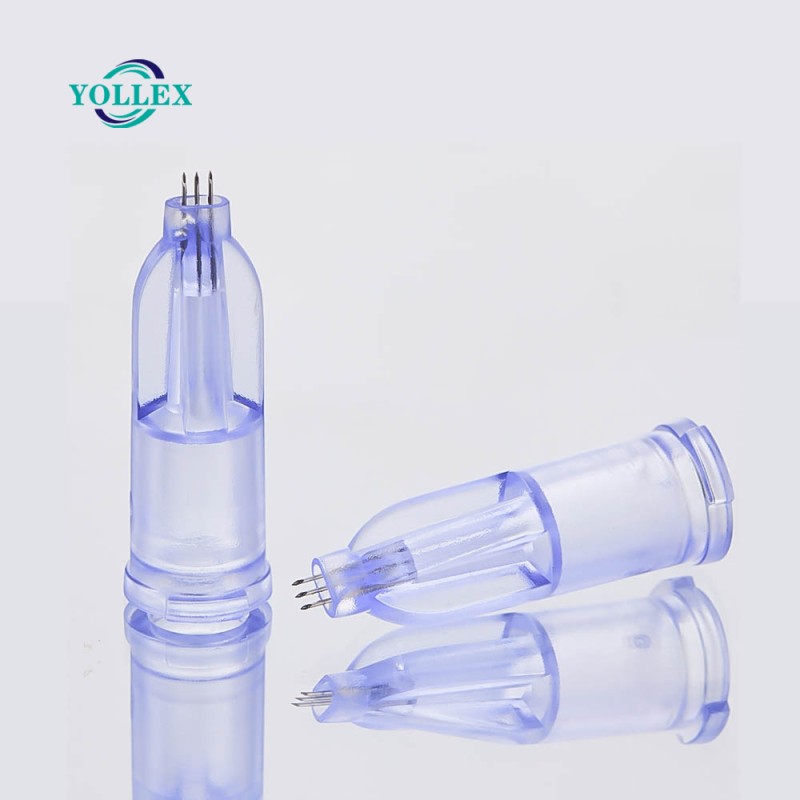 1.20 mm 34G Agujas Nanosoft New 3 Pin Meso Nano Needles 1.50mm Agujas Nano Soft Microneedles Microagujas Nanosoft