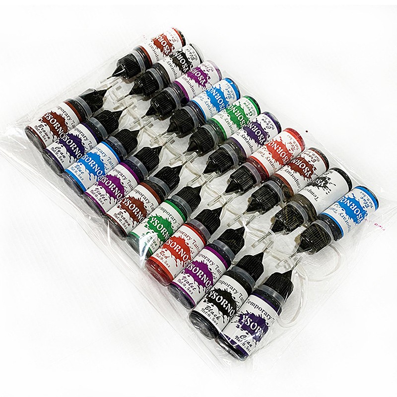 Temporary Tattoo Pigment Gel Cream Colorful 8 Colors Jagua Henna Inks 0.5oz Dye Tattoos Ink Body Paint