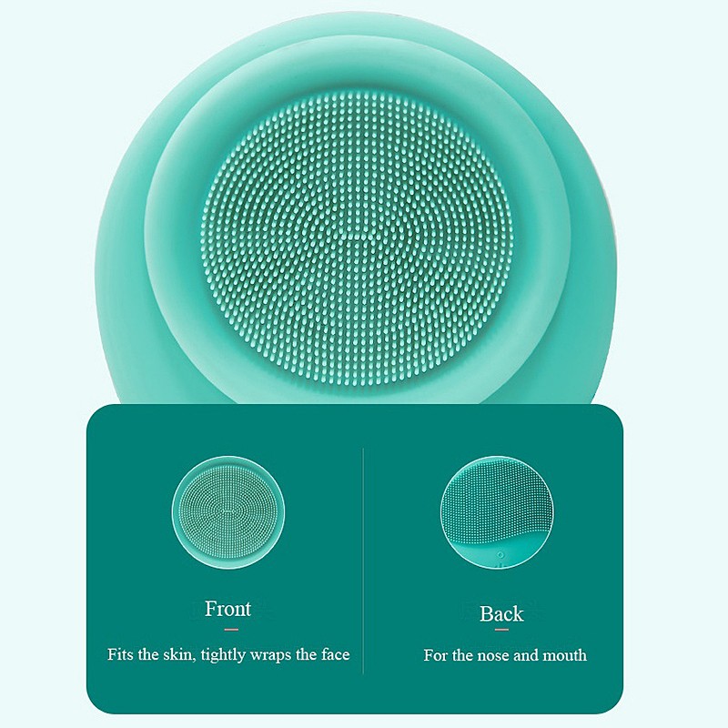 USB Rechargeable Cleaning Brush Cleaner Charging IPX7 Sonic Vibration Silicone Soft Facial Cleansing Brush