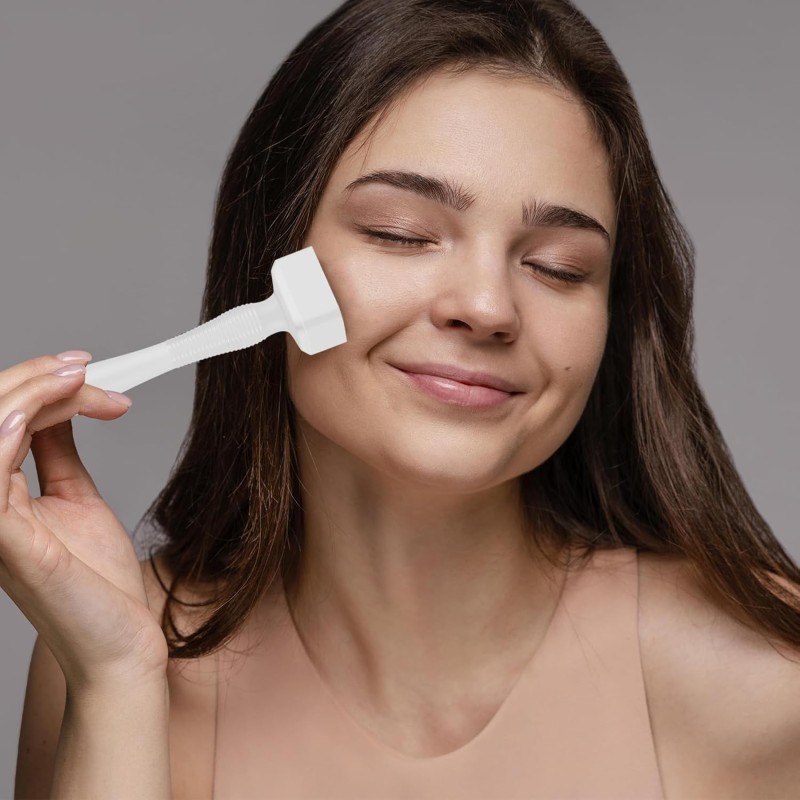 Face Stamp Adjustable Microneedle Mesotherapy Derma Roller Stamp Hair Growth 140Pins Derma Stamp for Face and Body and Eye Area