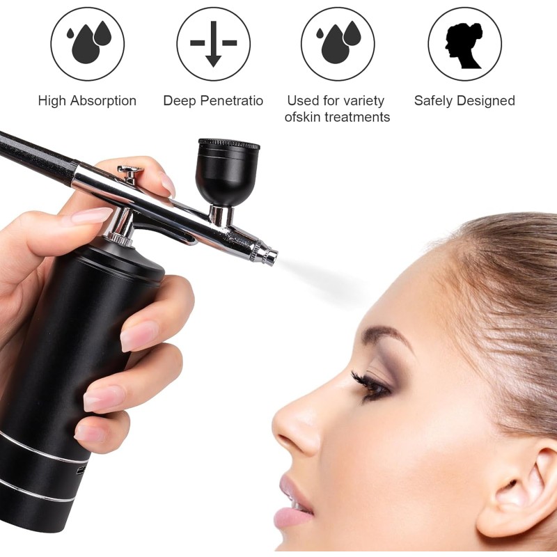 Tattoos Airbrush Kit Portable Hair Nail Paint Makeup Spray Gun Injector Facial Mist Sprayer Airbrush Kit with Compressor