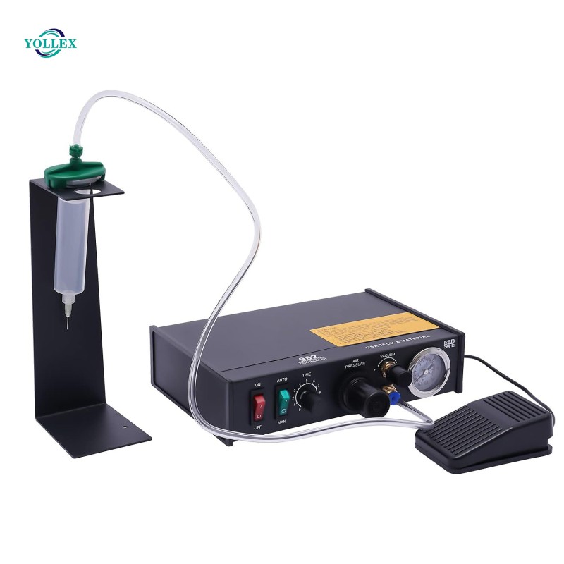 Semi Automatic Glue Dispenser Machine Solder Paste Controller Glue Dropper 982 Glue Liquid Adhesive Dispenser Timer Controlled