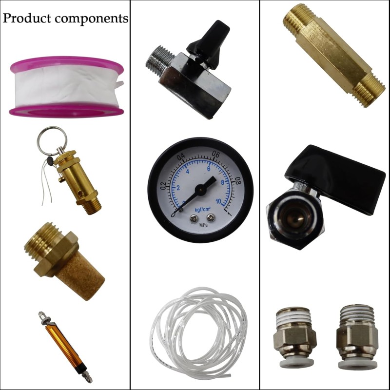 Yollex 5L Stainless Steel Bucket Handhold Glue Dot Dispenser Safety Valve Pressure Tank for Fluid Dispensing Glue Dispensing