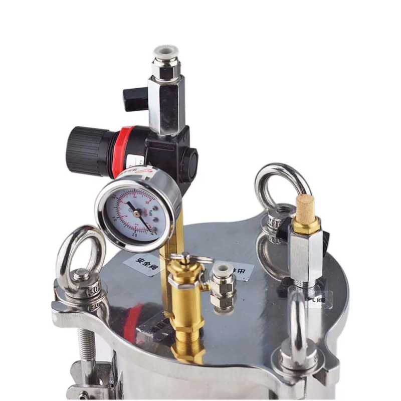 Easy-to-Operate Stainless Steel Pressure Dispenser Bucket with Liquid Level Display Funnel Convenient Pressure Vessels Barrel