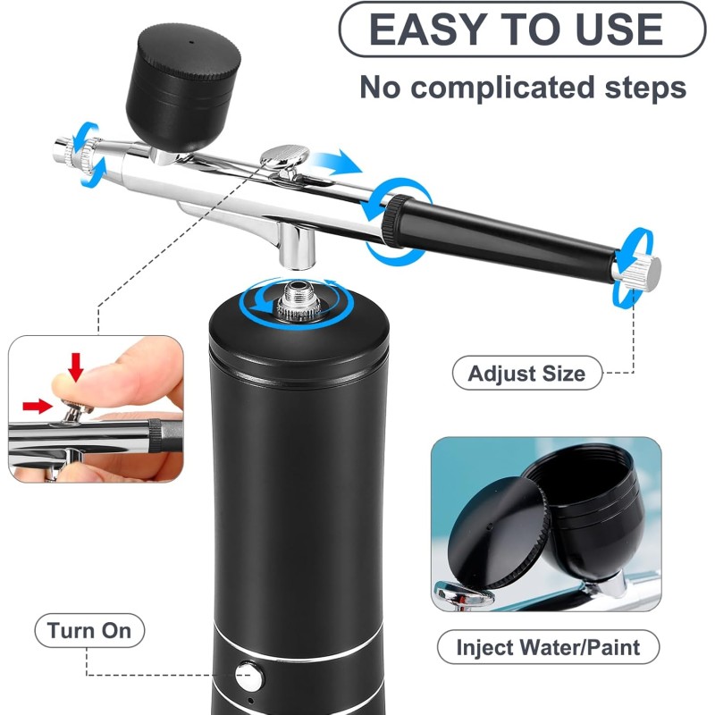 Airbrush Machine Spray Gun Facial Airbrush Set Nail Airbrush for Make up Nail Art Paint Injector Facial Mist Sprayer