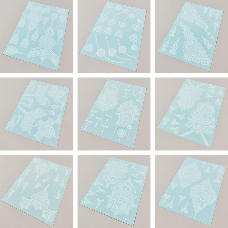 2025 Henna Tattoo Stickers India Style Semi Permanent Arm Hand Water Transfer Temporary Tattoo