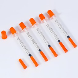30G 31G Ultra-Thin Insulin Syringe 1ml 13mm Needle | Latex-Free & Single-Use with Orange Safety Cap