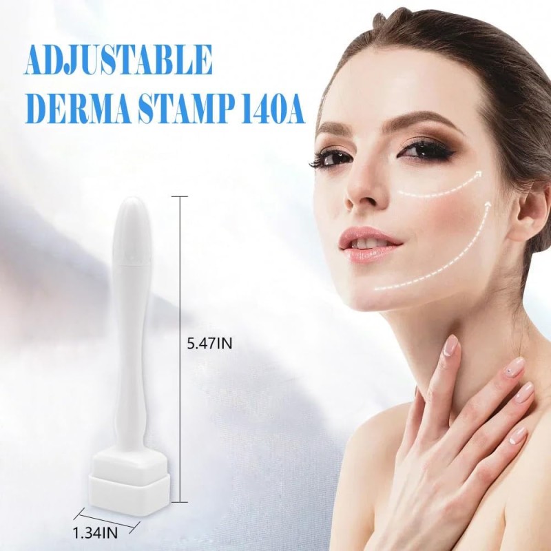 Adjustable Derma Roller Stamp DRS 140A Adjustment Needle Length Microneedling Cosmetic Treatment of Dermatology Scaring Removal