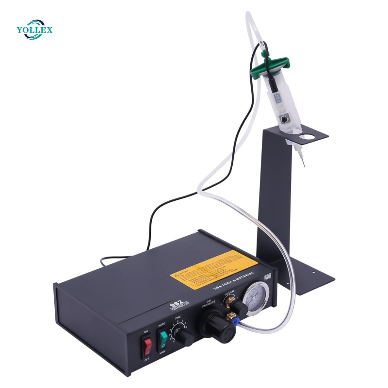 Semi-Automatic Glue Dispenser Machine High-Precision Paste Liquid Controller Dropper Fluid Dispenser 982 Classic