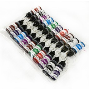 Temporary Tattoo Ink and Stencils for Adults Teens Kids, Temporary Tattoo Kit Skin Friendly - Black Red Brown