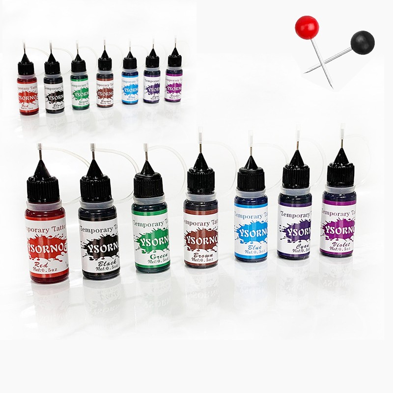 Temporary Tattoo Pigment Gel Cream Colorful 8 Colors Jagua Henna Inks 0.5oz Dye Tattoos Ink Body Paint