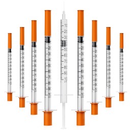 Sterile Safety Insulin Syringe 1ml 30G 31G 13mm Medical Disposable 1ML Insulin Syringe With Orange Cap Insulin Syringe