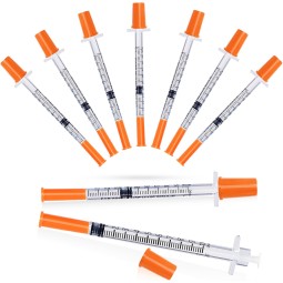 EO Sterilization Insulin Syringe Tattoo Needle 1ml 30G 13mm Insulin Syringe With Orange Cap Tattoo Needle