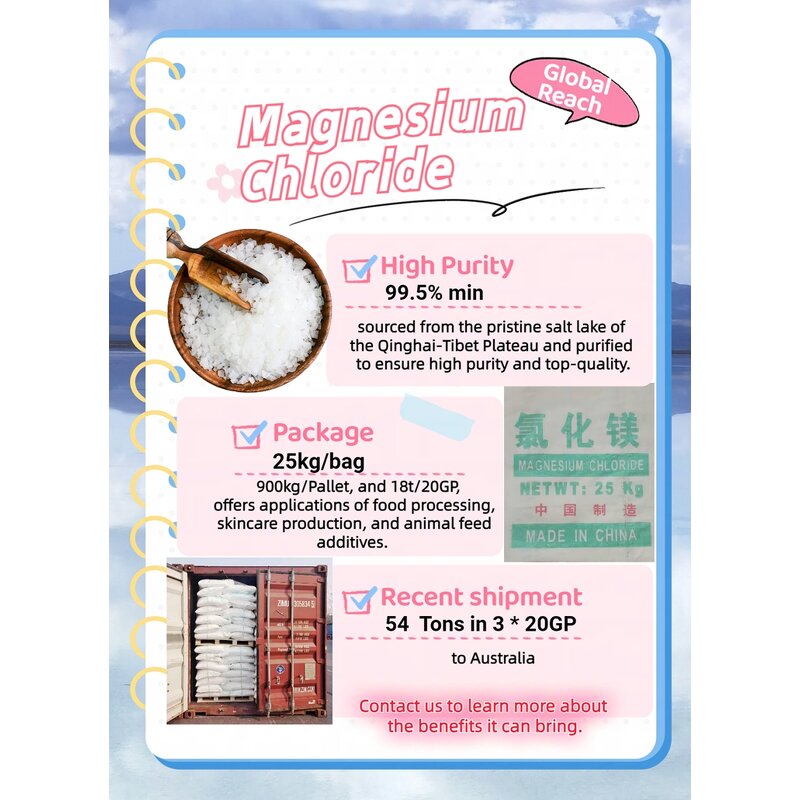 Magnesium Chloride Flakes Supplier - 99% MgCl2 CAS 7786-30-3