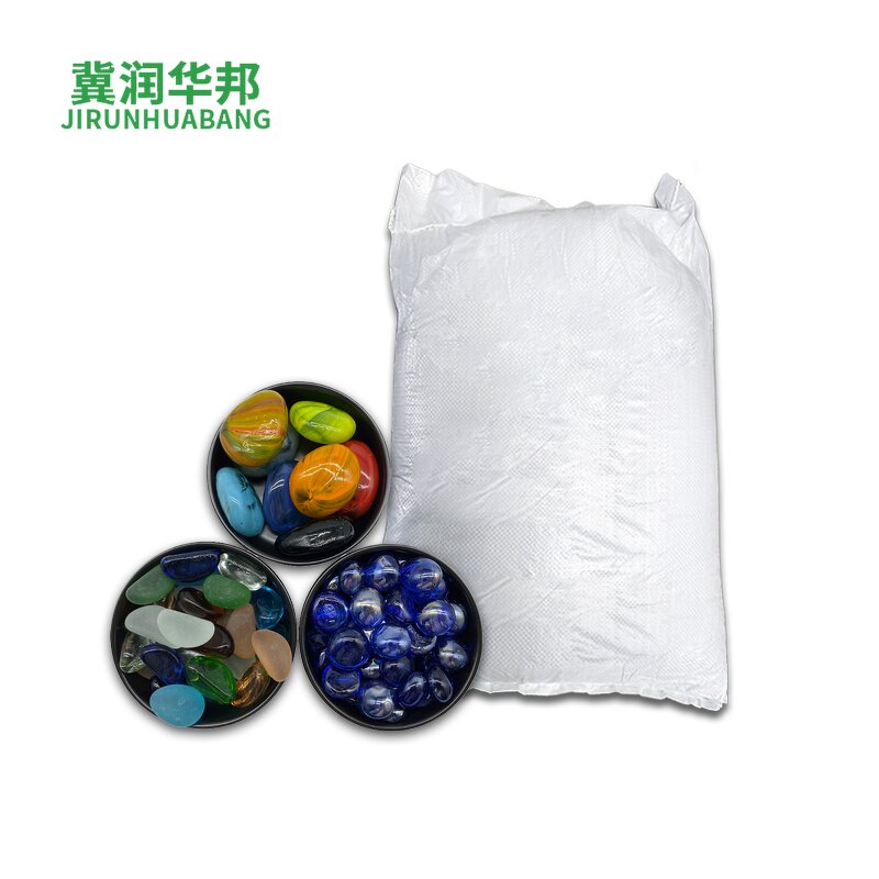 Artificial Stone Supplier - Colored Glass Color Stones Garden Sea