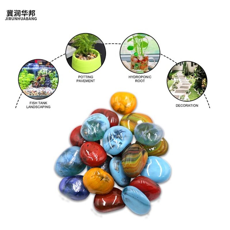 Decorative Pebble Stones Manufacturer - Mixed Color Cobble Non Toxic