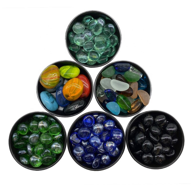 Glass Pebbles Manufacturer - Swimming Pool Use Garden Decoration