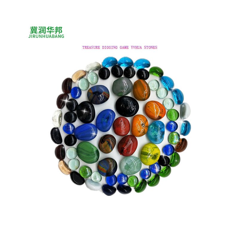 Landscape Glass Beads Manufacturer - Mix Color Pebble Stone Bulk