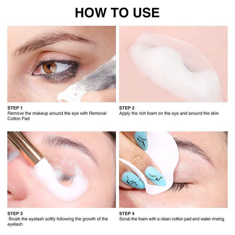 Eyelash Cleanser Supplier - Herbal Bubble Foam with Brush New