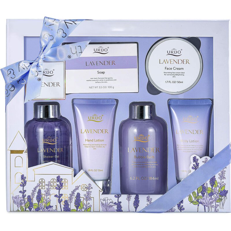 Spa Body Wash Set Manufacturer - Lavender Flavor 6 Pcs Private Label