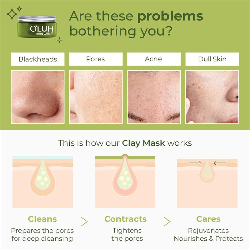 Clay Mask Manufacturer - Avocado Marine Deep Clean Mud Face Mask