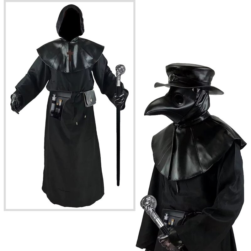 Plague Doctor Costume Manufacturer - Absolute Vibe Cloak Robe Halloween