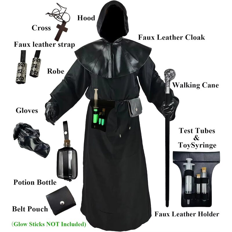 Plague Doctor Costume Manufacturer - Absolute Vibe Cloak Robe Halloween