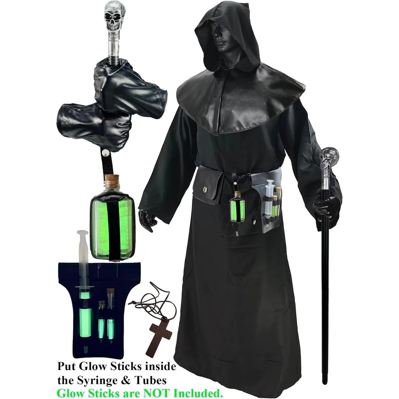 Plague Doctor Costume Manufacturer - Absolute Vibe Cloak Robe Halloween