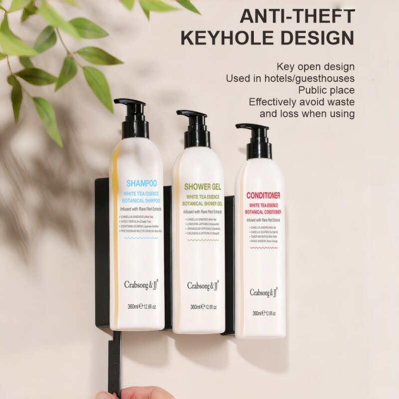 Shower Gel Kit Supplier - White Tea Scented Lockable Wall-Mount