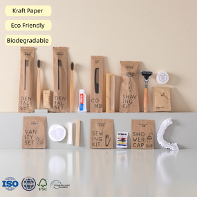 Travel Amenities Kit Manufacturer - Custom Eco Friendly FSC Kraft Paper