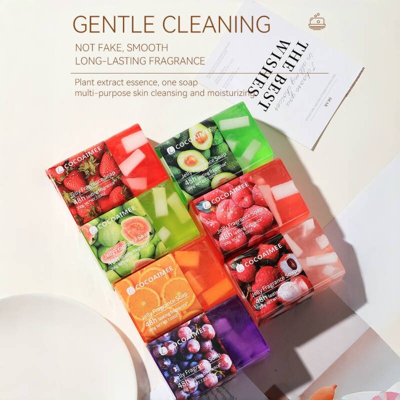 Jelly Soap Supplier - 200G Organic Fruit Scented Lemon Whitening