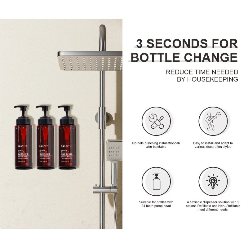 Soap Dispenser Supplier - Manual Shower Gel Shampoo Wall Mounted