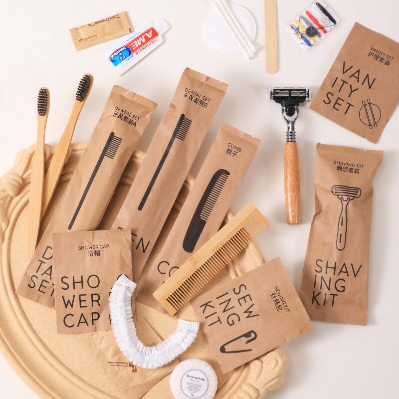 Travel Amenities Kit Manufacturer - Custom Eco Friendly FSC Kraft Paper